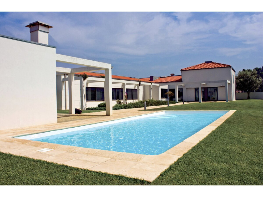 Piscina enterrada retangular em aço "Sunkit" - 6,00 x 3,00 x 1,40 m + Escada de canto interior