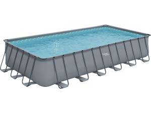 Piscina tubular cinza - "LUDO 5" - 7,32 x 3,66 x 1,32 m - sem filtração