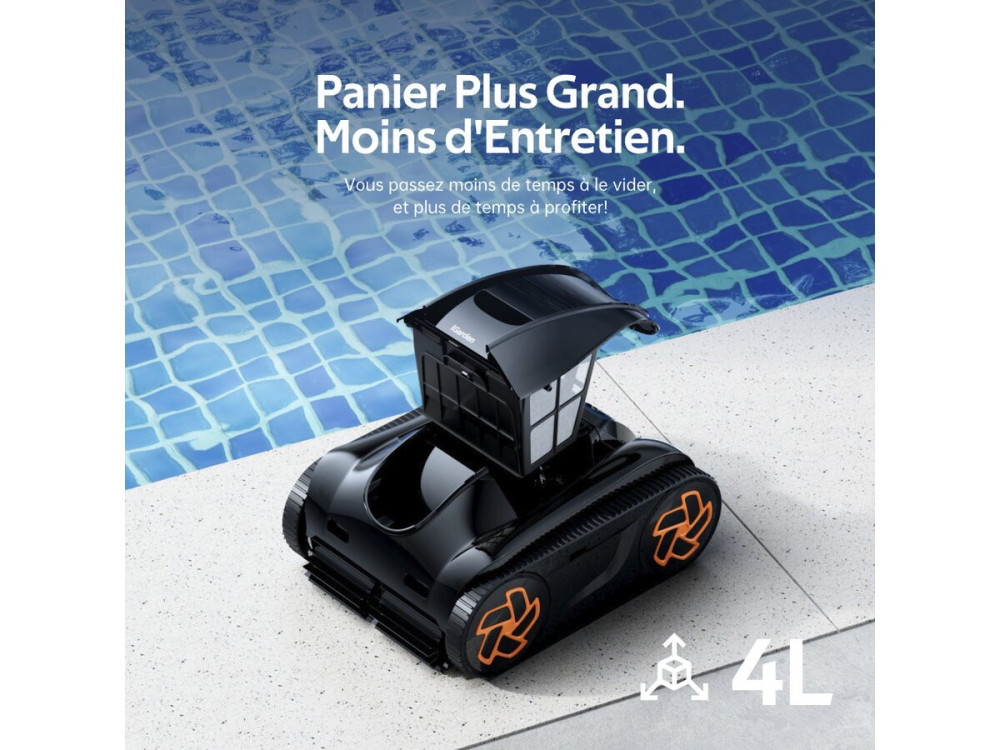 Aspirador de piscinas elétrico sem fio - fundo de parede e linha de água - K25