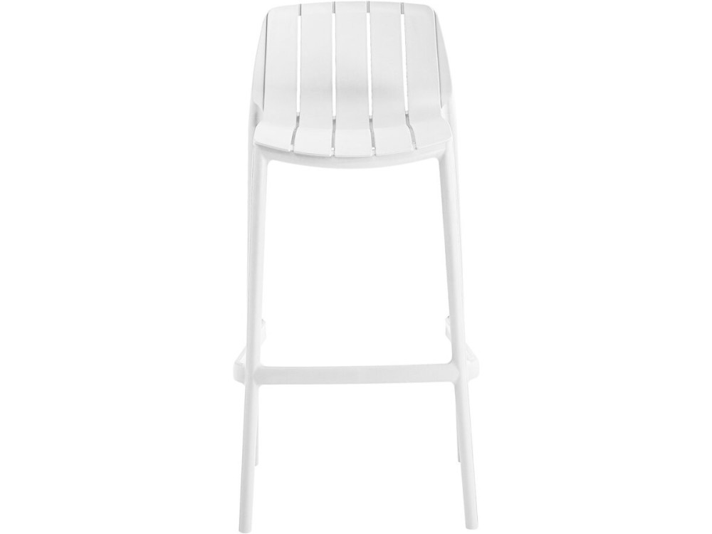 Conjunto de 2 cadeiras altas de jardim empilháveis "Vaena" - Branco