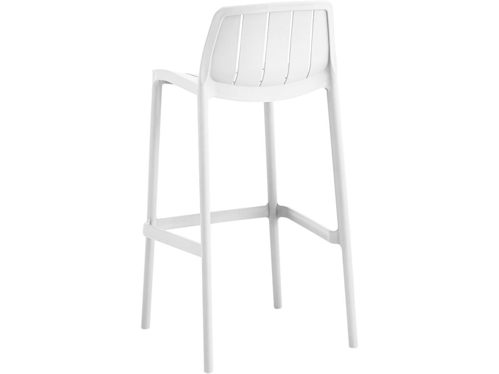 Conjunto de 2 cadeiras altas de jardim empilháveis "Vaena" - Branco