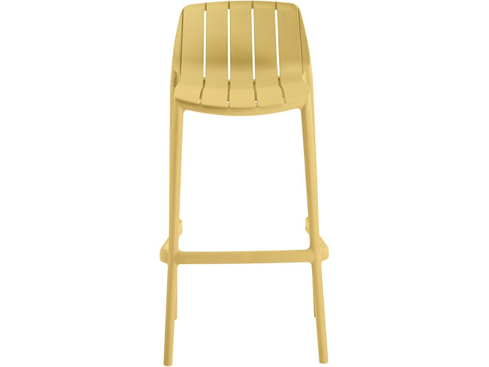 Conjunto de 2 cadeiras altas de jardim empilháveis "Vaena" - Amarelo
