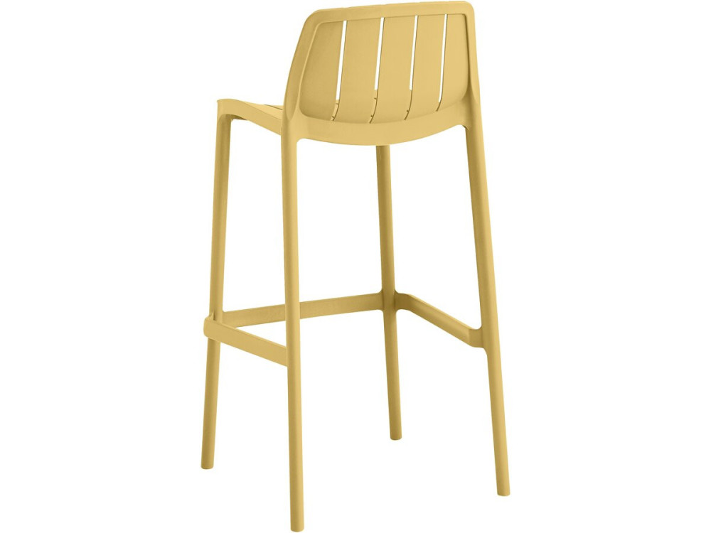 Conjunto de 2 cadeiras altas de jardim empilháveis "Vaena" - Amarelo