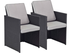 Conjunto de 2 poltronas Chicago - "Atlanta" - Preto
