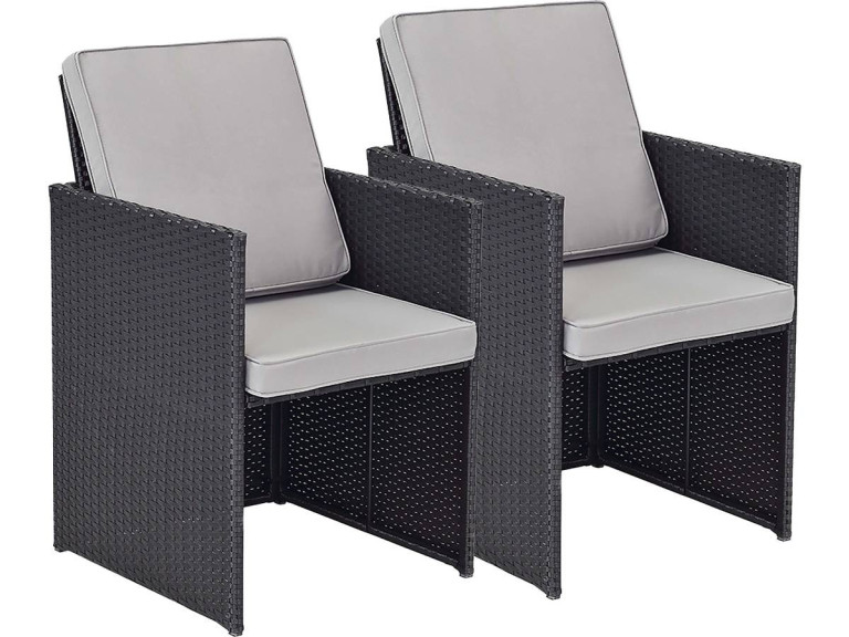 Conjunto de 2 poltronas Chicago - "Atlanta" - Preto
