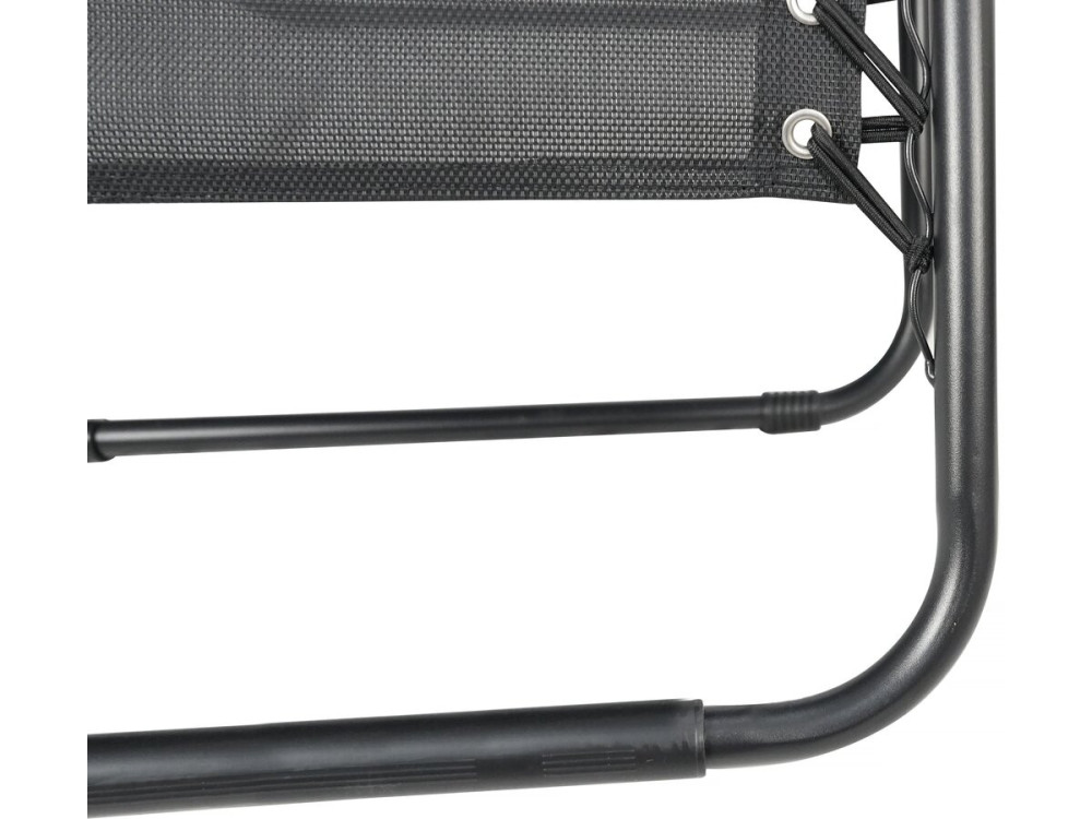 Conjunto de 2 poltronas de jardim reclináveis de gravidade zero "Sintra" - Preto
