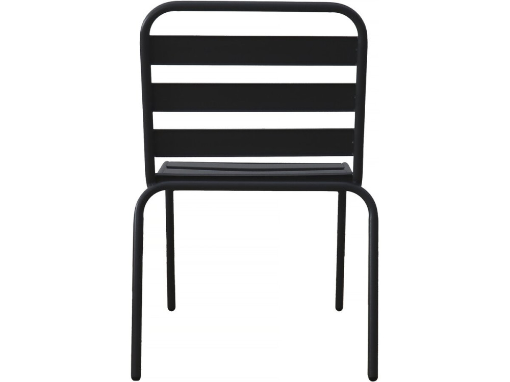 Conjunto de 2 cadeiras de jardim empilháveis ??em metal "Bilbau" - Cinza
