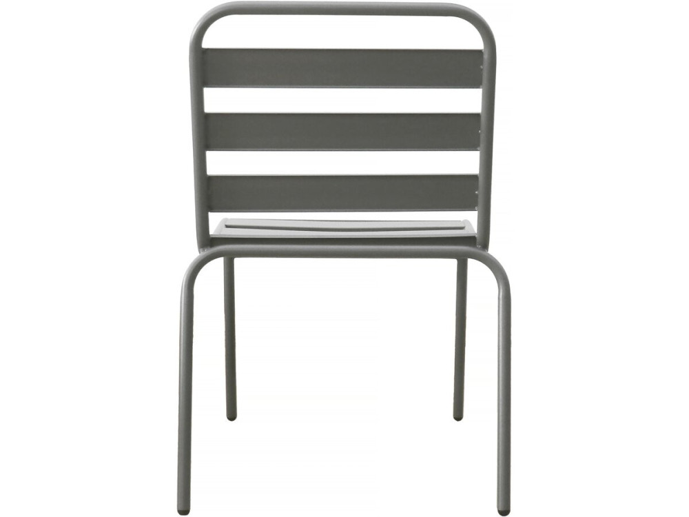 Conjunto de 2 cadeiras de jardim empilháveis ??em metal "Bilbao" - Taupe