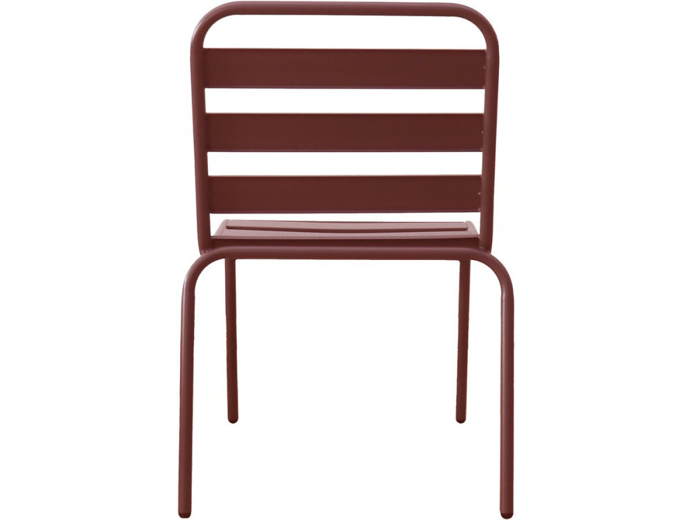 Conjunto de 2 cadeiras de jardim empilháveis ??em metal "Bilbau" - Terracota