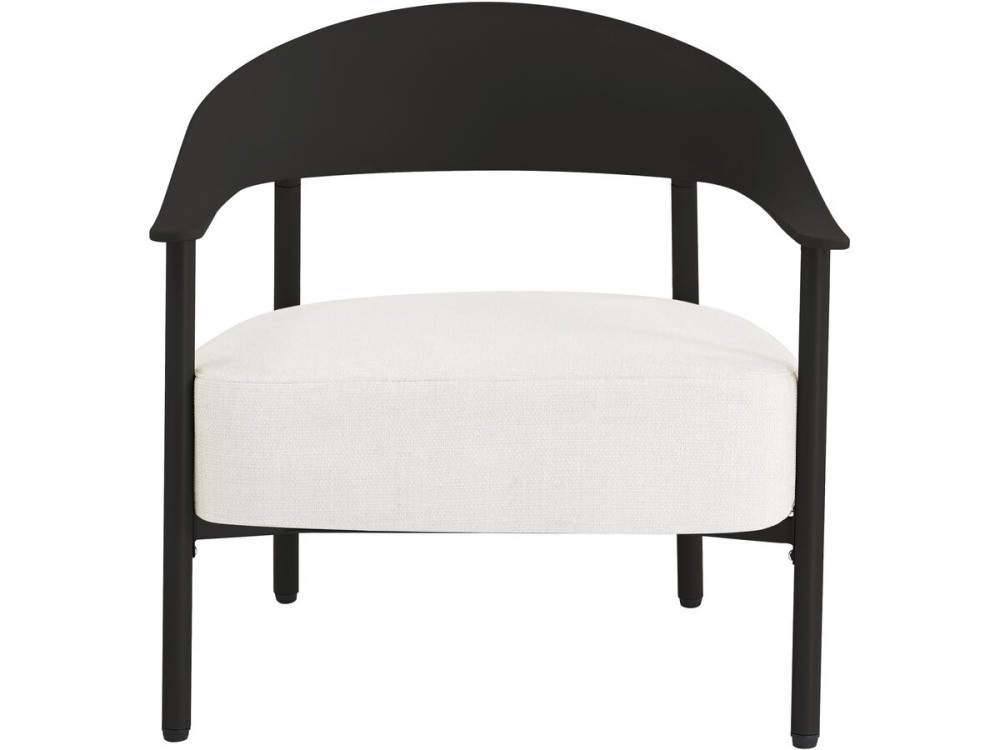 Conjunto de 2 cadeirões de jardim "Céora" em plástico e metal - Preto