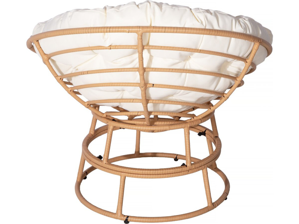 Cadeirão Papasan interior/exterior loveuse estilo "Bali" - Ø91cm - Bege
