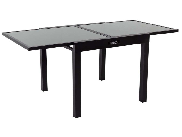 Mesa de jardim em alumínio extensível "Porto 8" - Phoenix - Preta