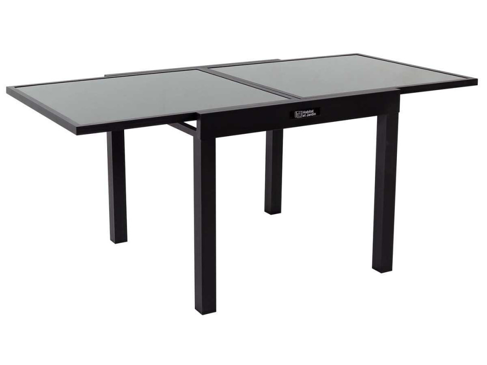 Mesa de jardim em alumínio extensível "Porto 8" - Phoenix - Preta