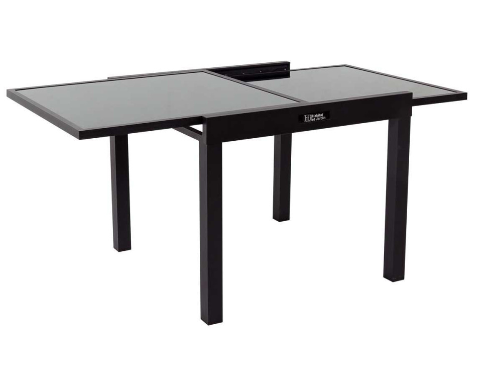 Mesa de jardim em alumínio extensível "Porto 8" - Phoenix - Preta