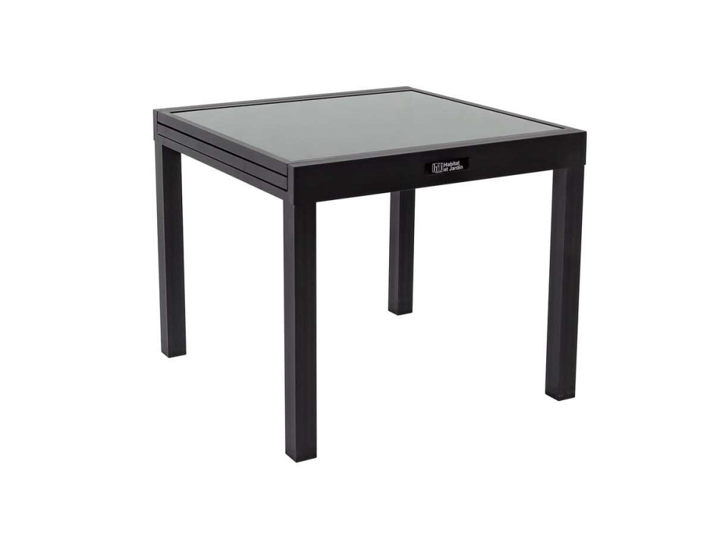 Mesa de jardim em alumínio extensível "Porto 8" - Phoenix - Preta