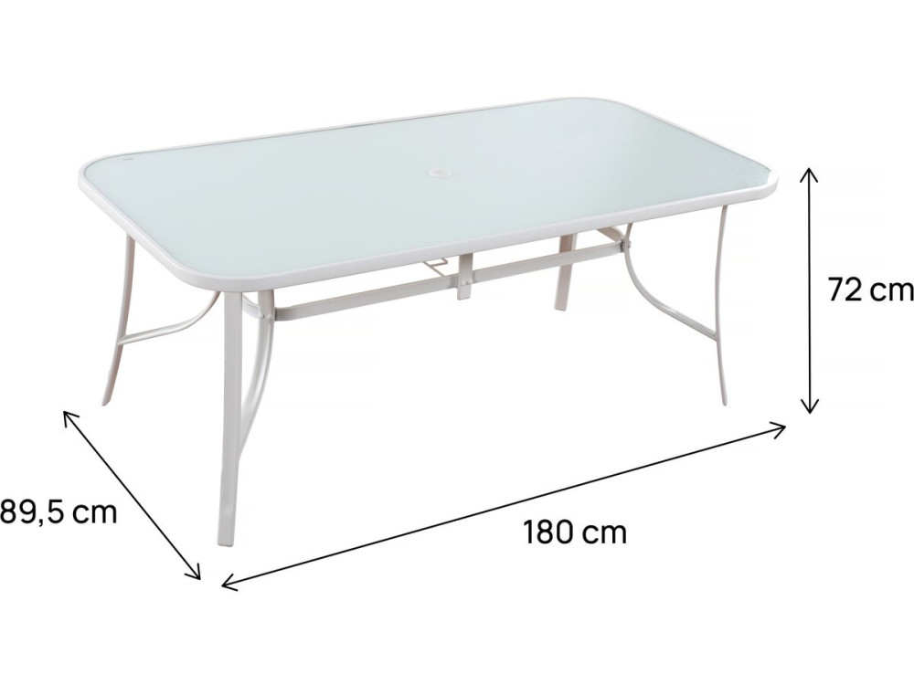 Mesa para jardim "Cordoba" - Phoenix - 8 lugares - Branca