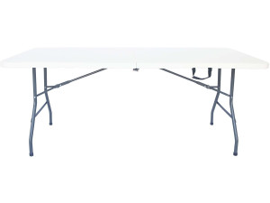 Mesa dobrável de jardim "dobrável" - 180 x 74 x 74 cm - Branca