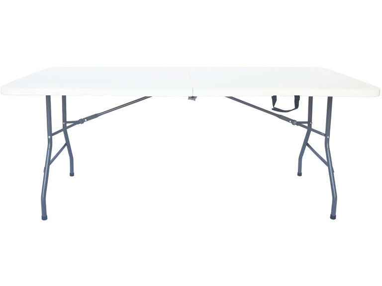 Mesa dobrável de jardim "dobrável" - 180 x 74 x 74 cm - Branca