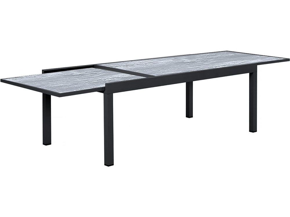Mesa de jardim em alumínio extensível "Lagos" - 200/320 x 105 x 76 cm - Cinzento