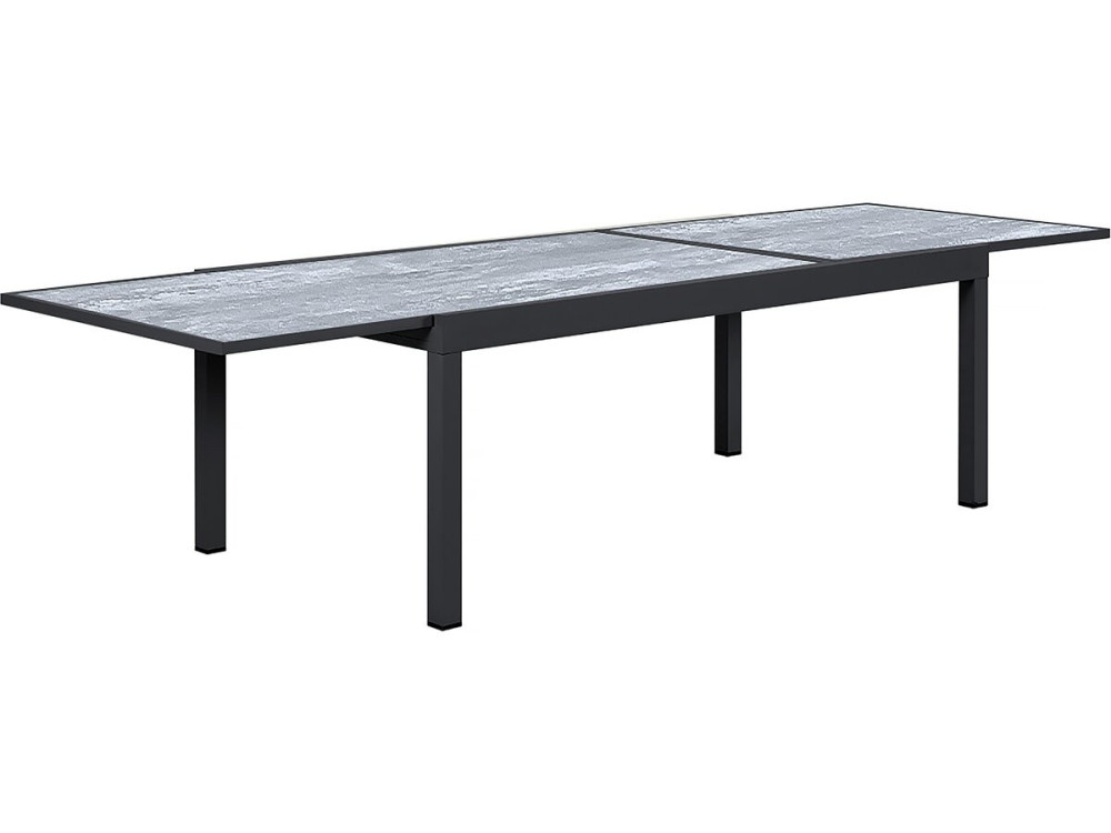 Mesa de jardim em alumínio extensível "Lagos" - 200/320 x 105 x 76 cm - Cinzento