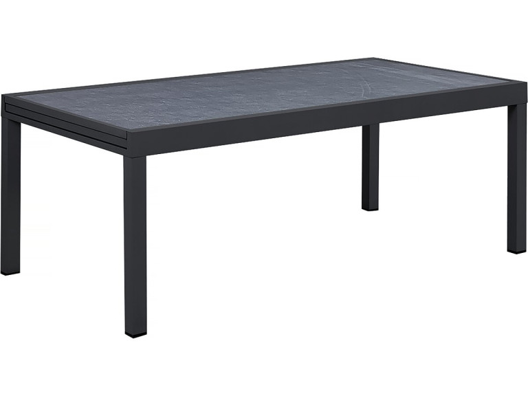 Mesa de jardim em alumínio extensível "Lagos" - 200/320 x 105 x 76 cm - Preto