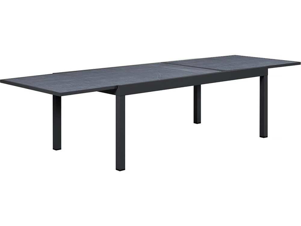 Mesa de jardim em alumínio extensível "Lagos" - 200/320 x 105 x 76 cm - Preto