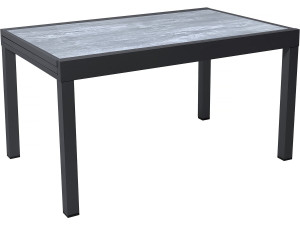 Mesa de jardim em alumínio extensível "Lagos" - 140/280 x 90 x 76 cm - Cinzento