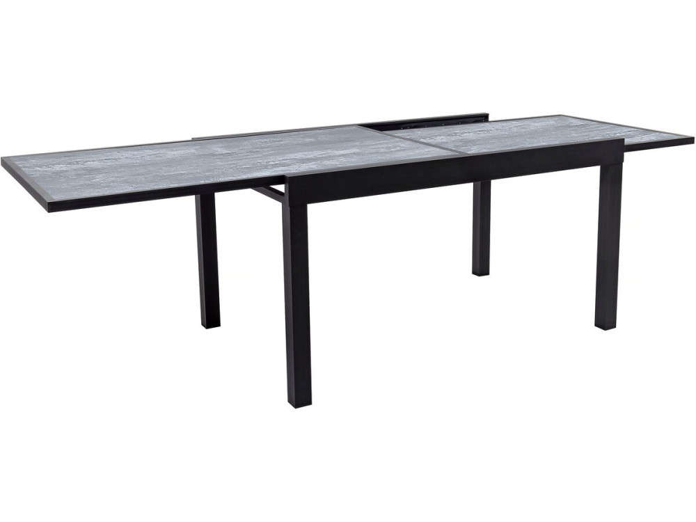 Mesa de jardim em alumínio extensível "Lagos" - 140/280 x 90 x 76 cm - Cinzento