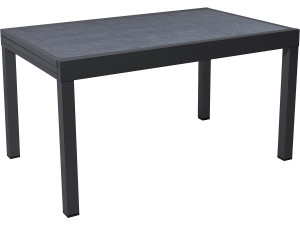 Mesa de jardim em alumínio extensível "Lagos" - 140/280 x 90 x 76 cm - Preto
