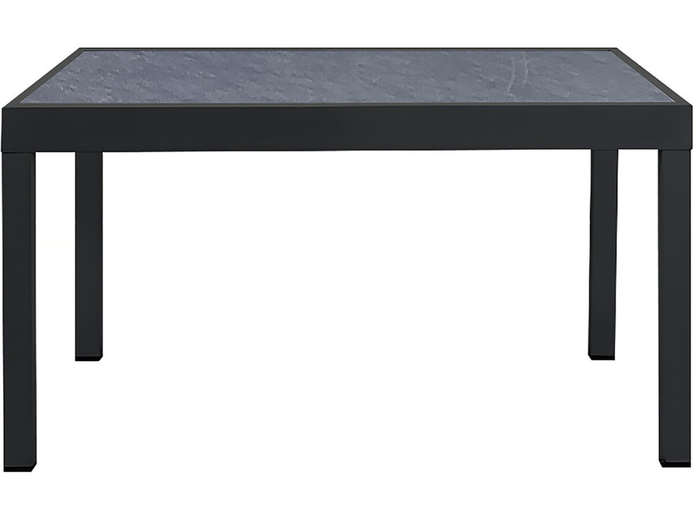 Mesa de jardim em alumínio extensível "Lagos" - 140/280 x 90 x 76 cm - Preto