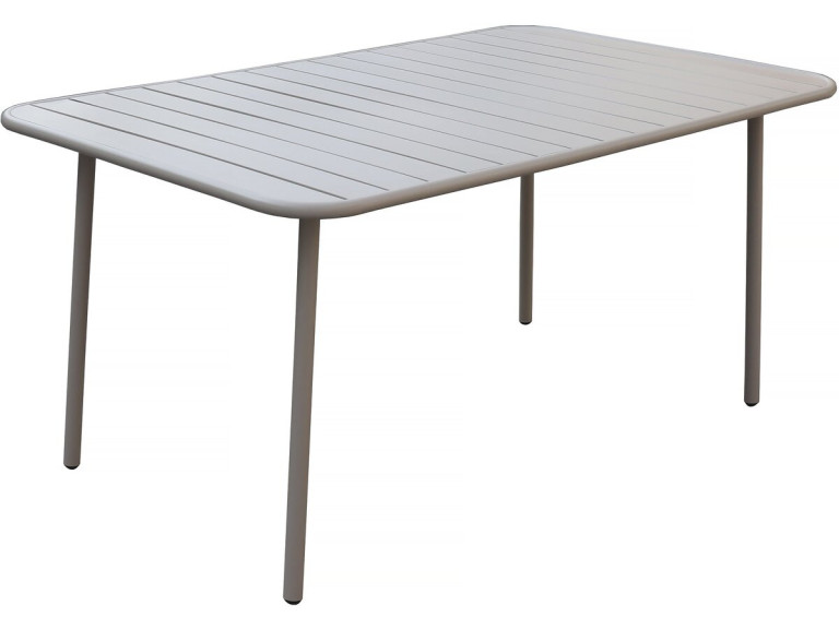 Mesa de jardim em metal Bilbao - 150 x 90 x 71 cm - Taupe