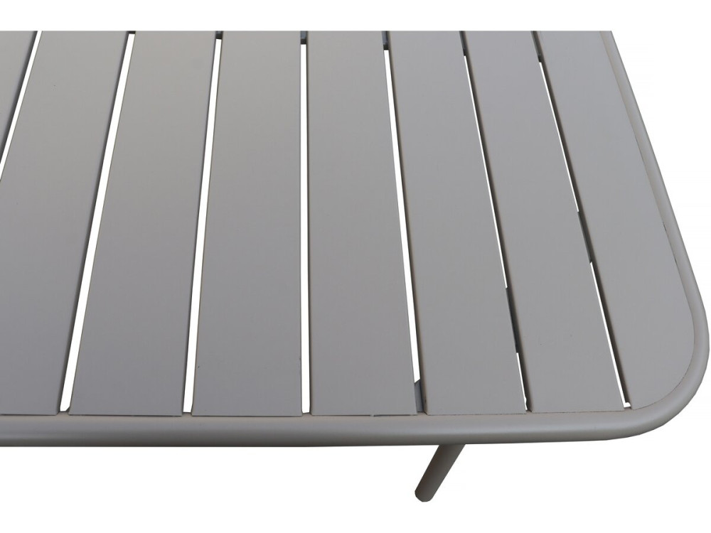 Mesa de jardim em metal Bilbao - 150 x 90 x 71 cm - Taupe
