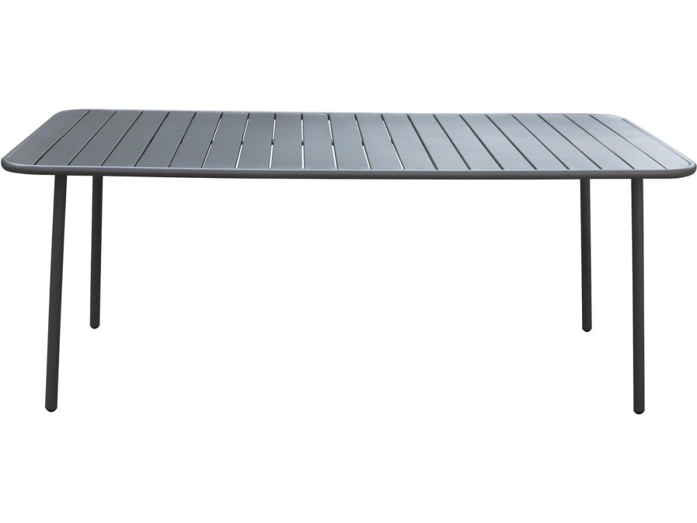 Mesa de jardim em metal Bilbau - 180 x 90 x 71 cm - Cinza