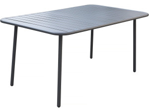 Mesa de jardim em metal Bilbau - 150 x 90 x 71 cm - Cinza