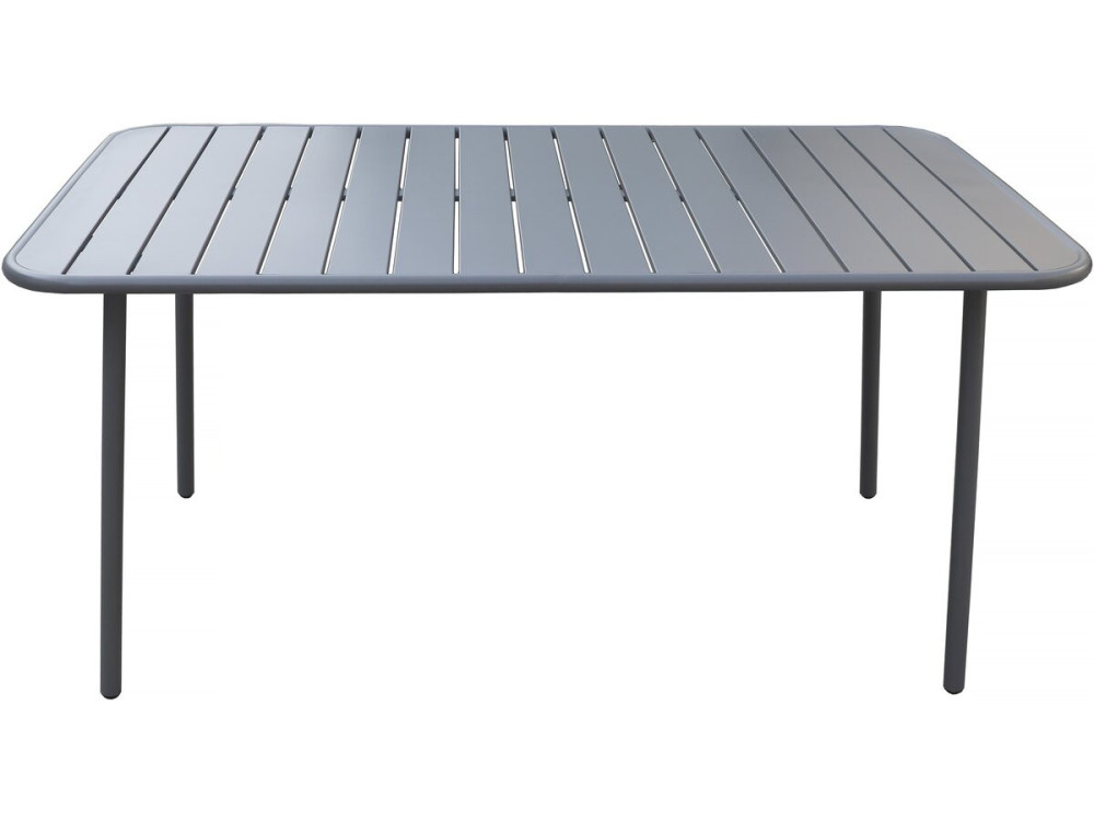 Mesa de jardim em metal Bilbau - 150 x 90 x 71 cm - Cinza