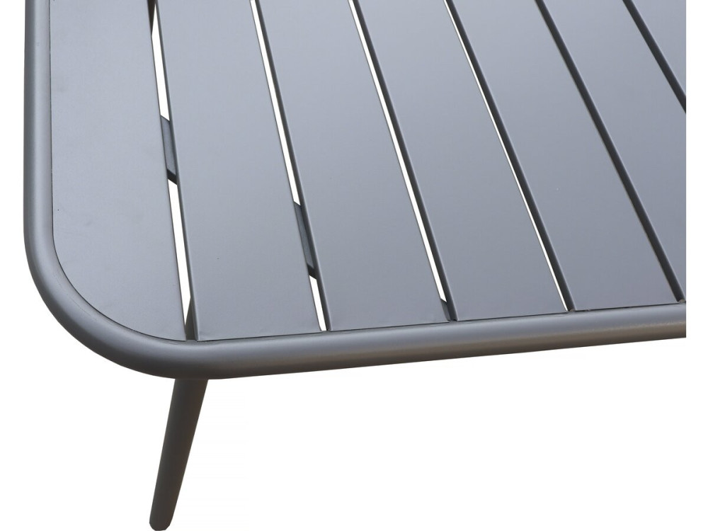 Mesa de jardim em metal Bilbau - 150 x 90 x 71 cm - Cinza