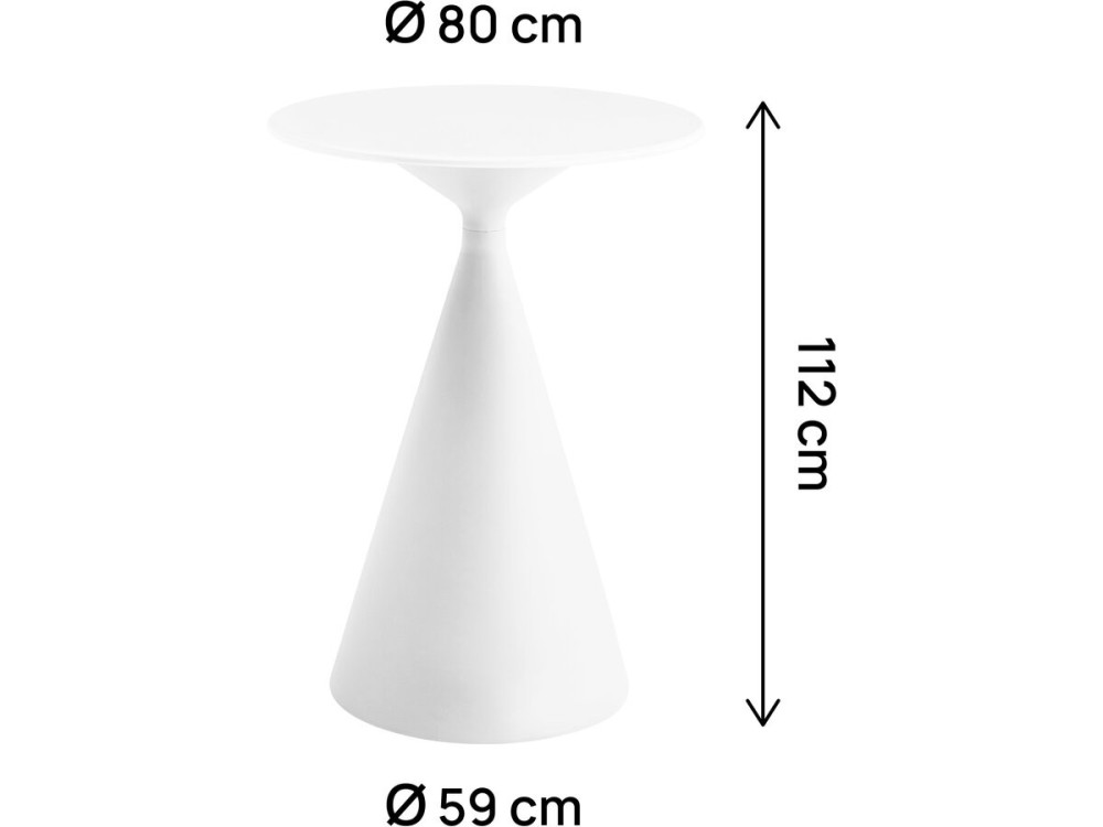 Mesa de jardim bistrô ⌀80 cm "Néora" - Branco