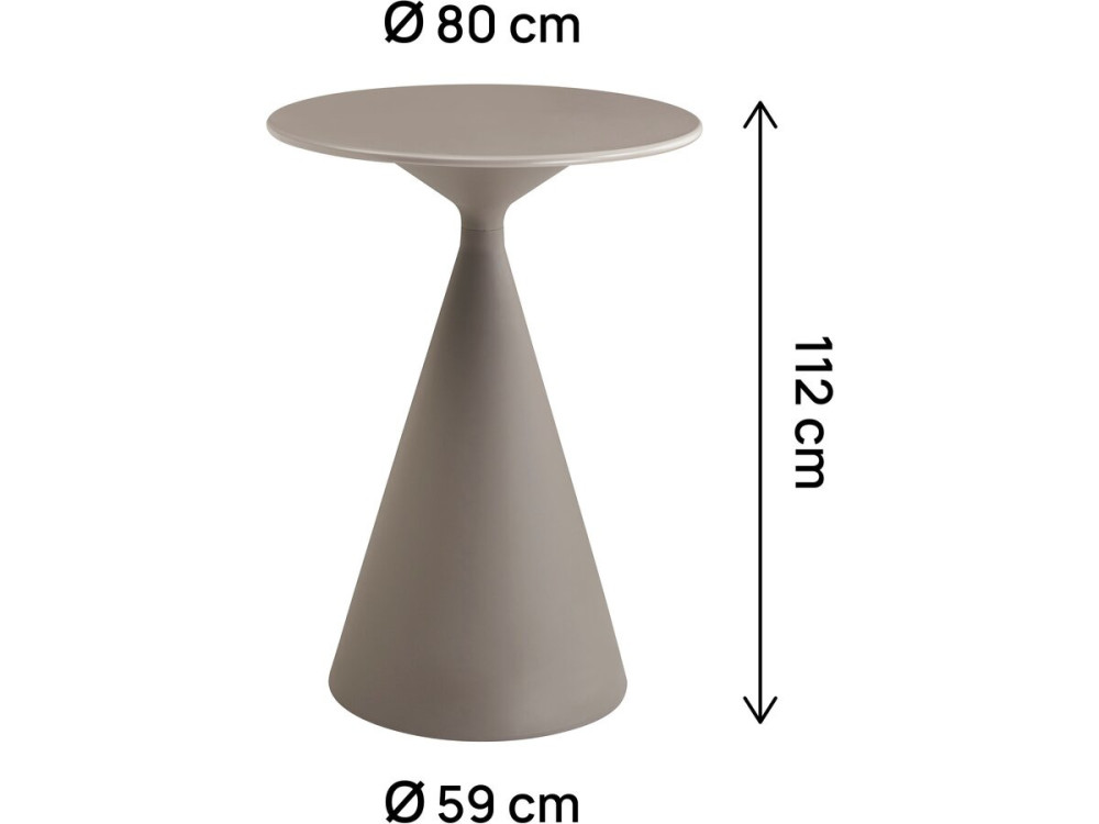 Mesa de jardim bistrô ⌀80 cm "Néora" - Taupe