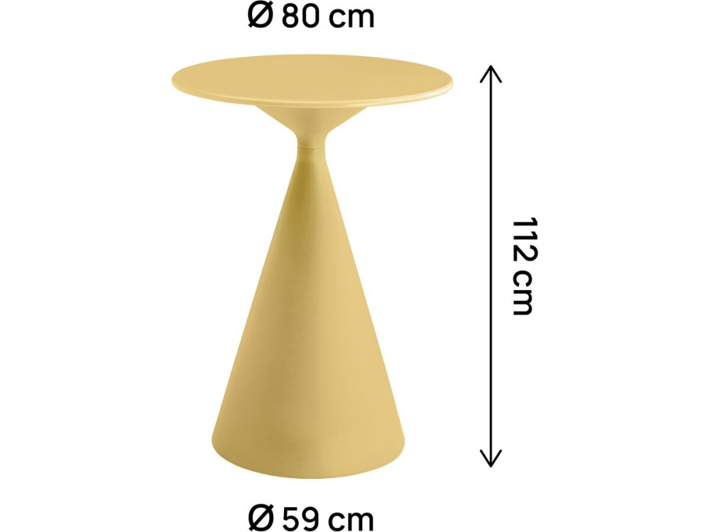 Mesa de jardim bistrô ⌀80 cm "Néora" - Amarelo