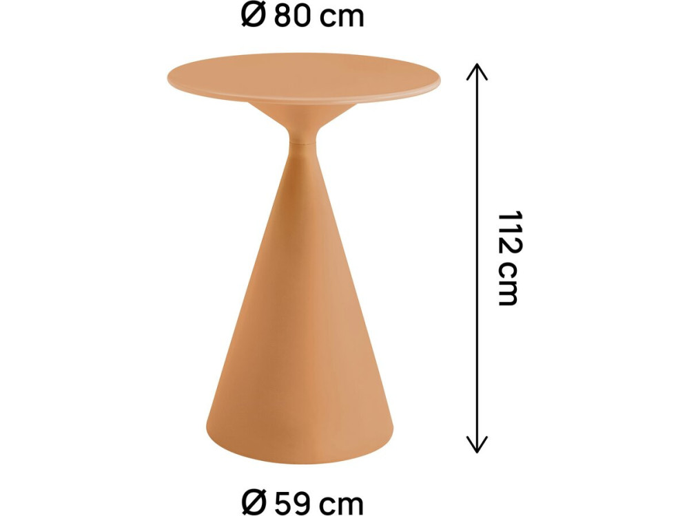 Mesa de jardim bistrô ⌀80 cm "Néora" - Laranja