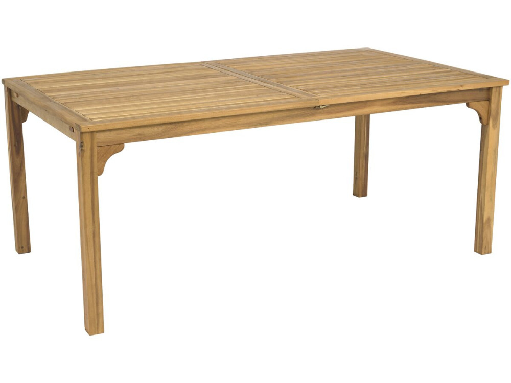 Mesa de jardim de madeira extensível "Valladolid" 180/240 cm - lugares 6 a 10 - Castanho