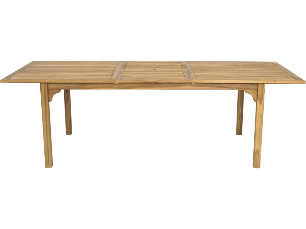 Mesa de jardim de madeira extensível "Valladolid" 180/240 cm - lugares 6 a 10 - Castanho