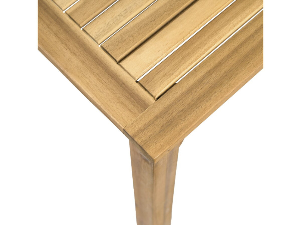 Mesa de jardim de madeira extensível "Valladolid" 180/240 cm - lugares 6 a 10 - Castanho