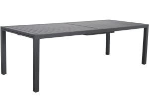 Mesa de jardim metálica extensível "Salou" - 240/300 x 100 x 75 cm - Cinzento