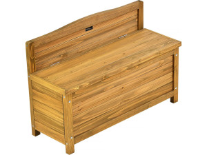 Banco de jardim em madeira "Ben" - 90 x 33 x 60 cm - Castanho