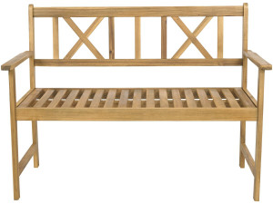 Banco de jardim em madeira 120 cm "Surabaya" - 2 lugares - Castanho