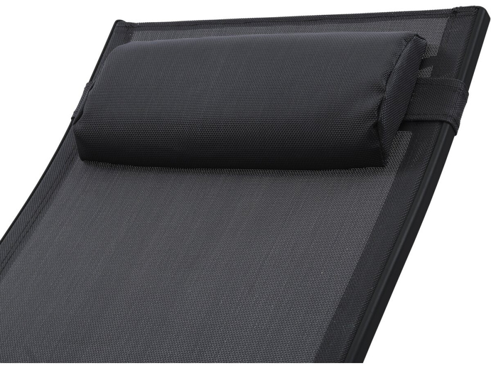 Conjunto de 2 espreguiçadeiras de alumínio Beauty "Phoenix" Preto