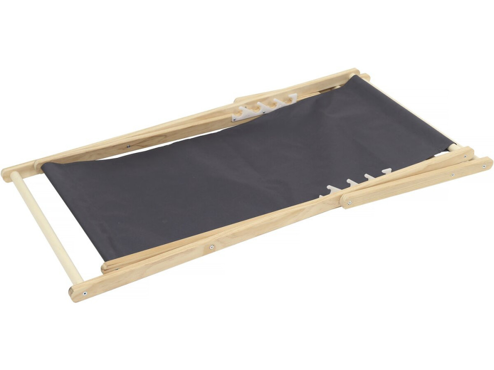 Conjunto de 2 espreguiçadeiras de madeira "Chilienne" - 107 x 56,5 x 81 cm - Cinza