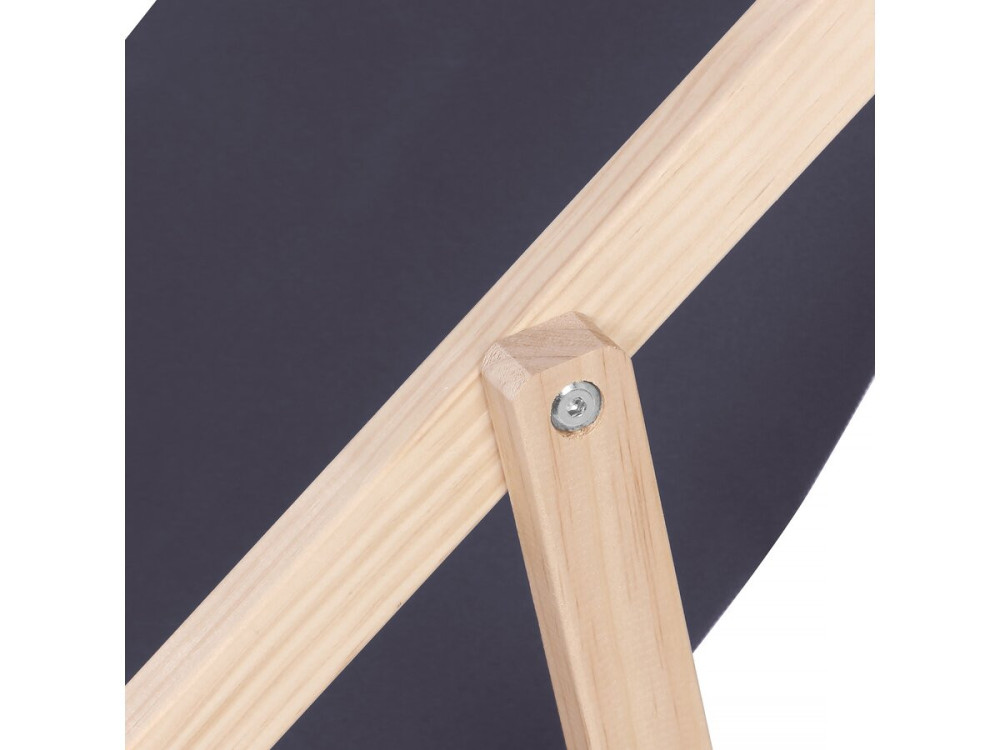 Conjunto de 2 espreguiçadeiras de madeira "Chilienne" - 107 x 56,5 x 81 cm - Cinza