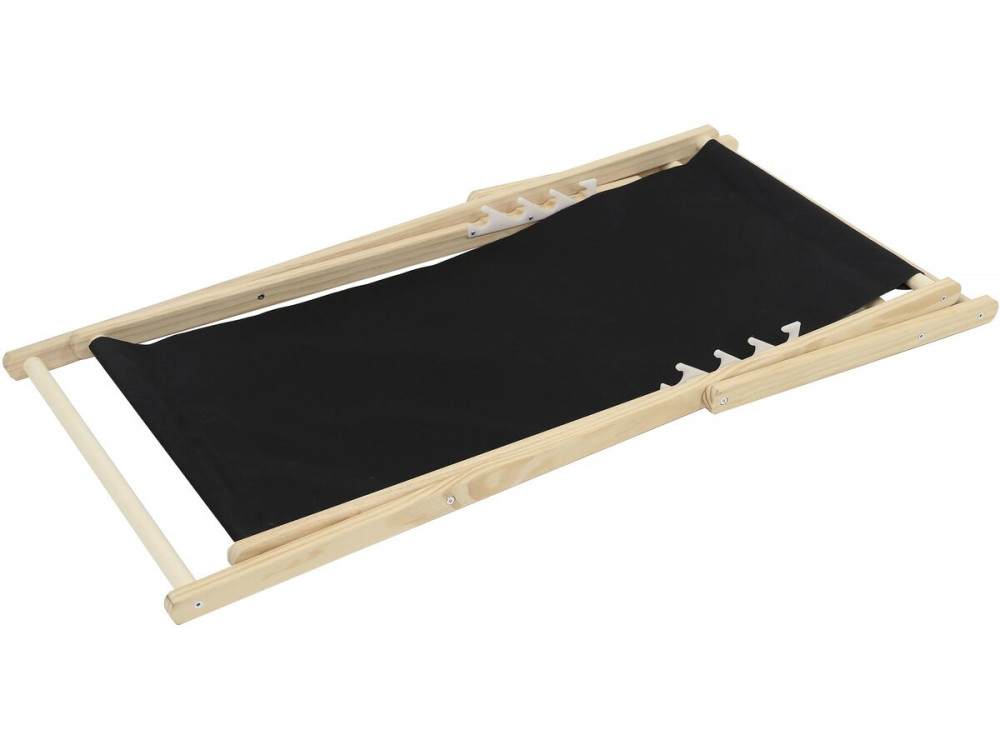 Conjunto de 2 espreguiçadeiras de madeira "Chilienne" - 107 x 56,5 x 81 cm - Preto
